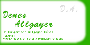 denes allgayer business card